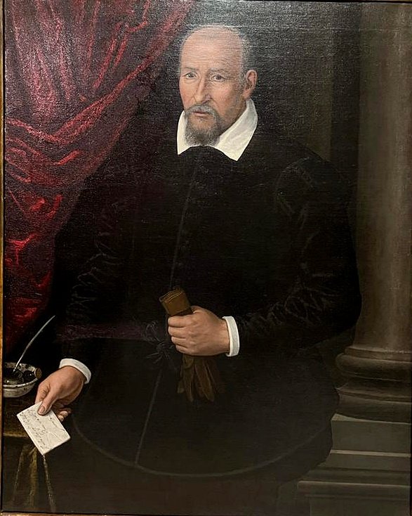 Ritratto membro della famiglia fiorentina dei Della Rena - Olio su tela della fine del XVI s.-photo-1