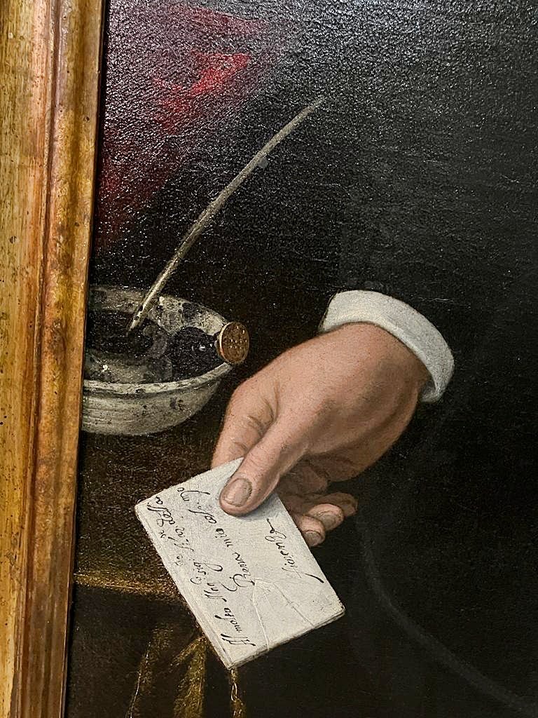 Ritratto membro della famiglia fiorentina dei Della Rena - Olio su tela della fine del XVI s.-photo-8