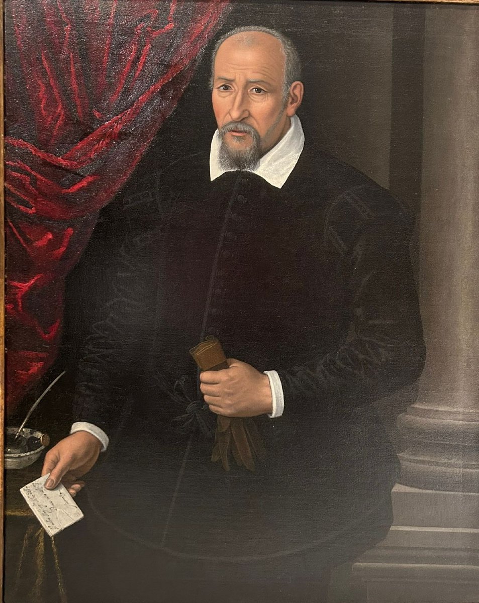 Ritratto membro della famiglia fiorentina dei Della Rena - Olio su tela della fine del XVI s.