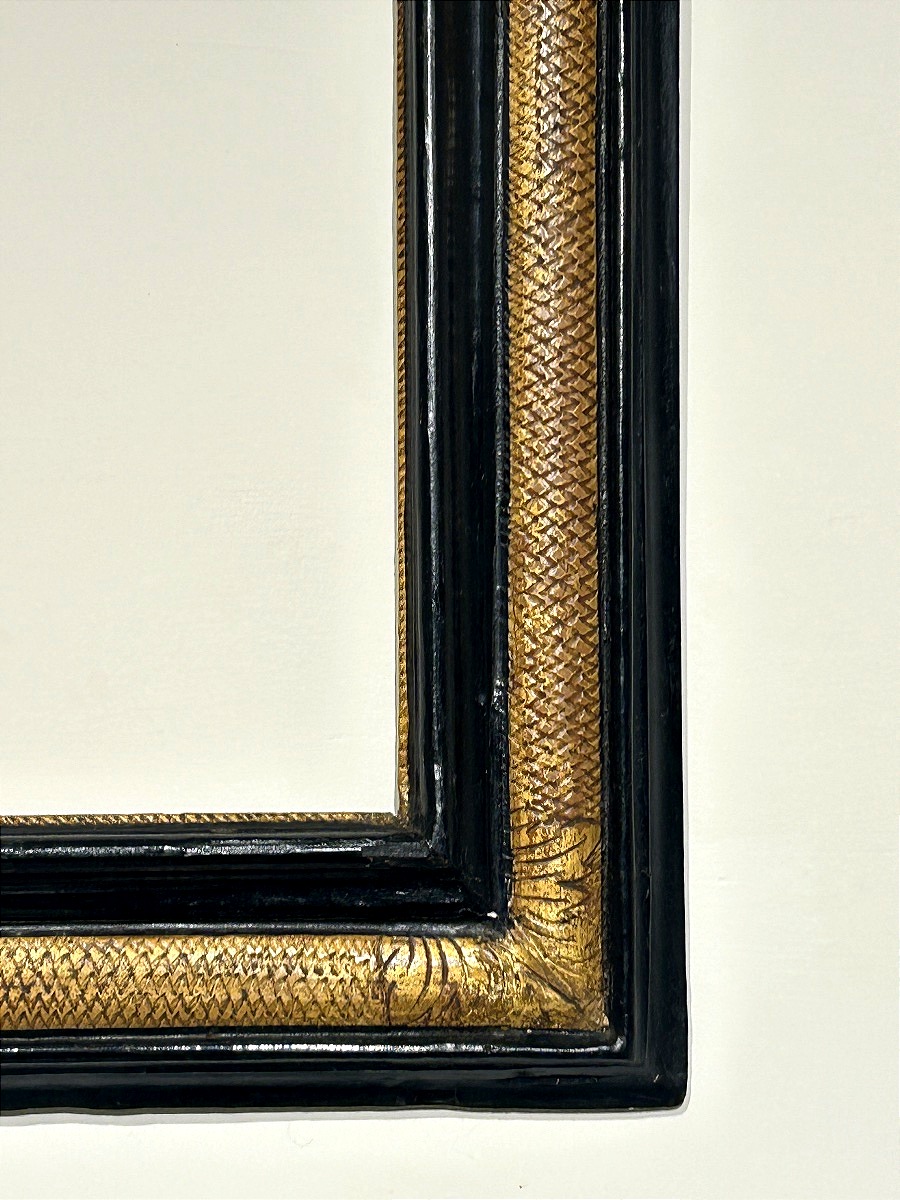 Cornice lacca ed oro finemente italiana del Seicento. Italia centrale.-photo-3