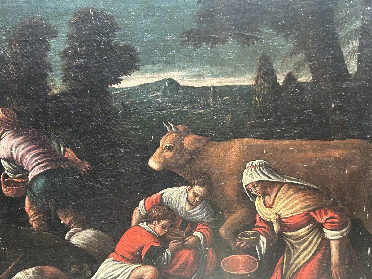 Coppia di dipinti della bottega dei Bassano eseguiti ai primi anni del XVII secolo-photo-6