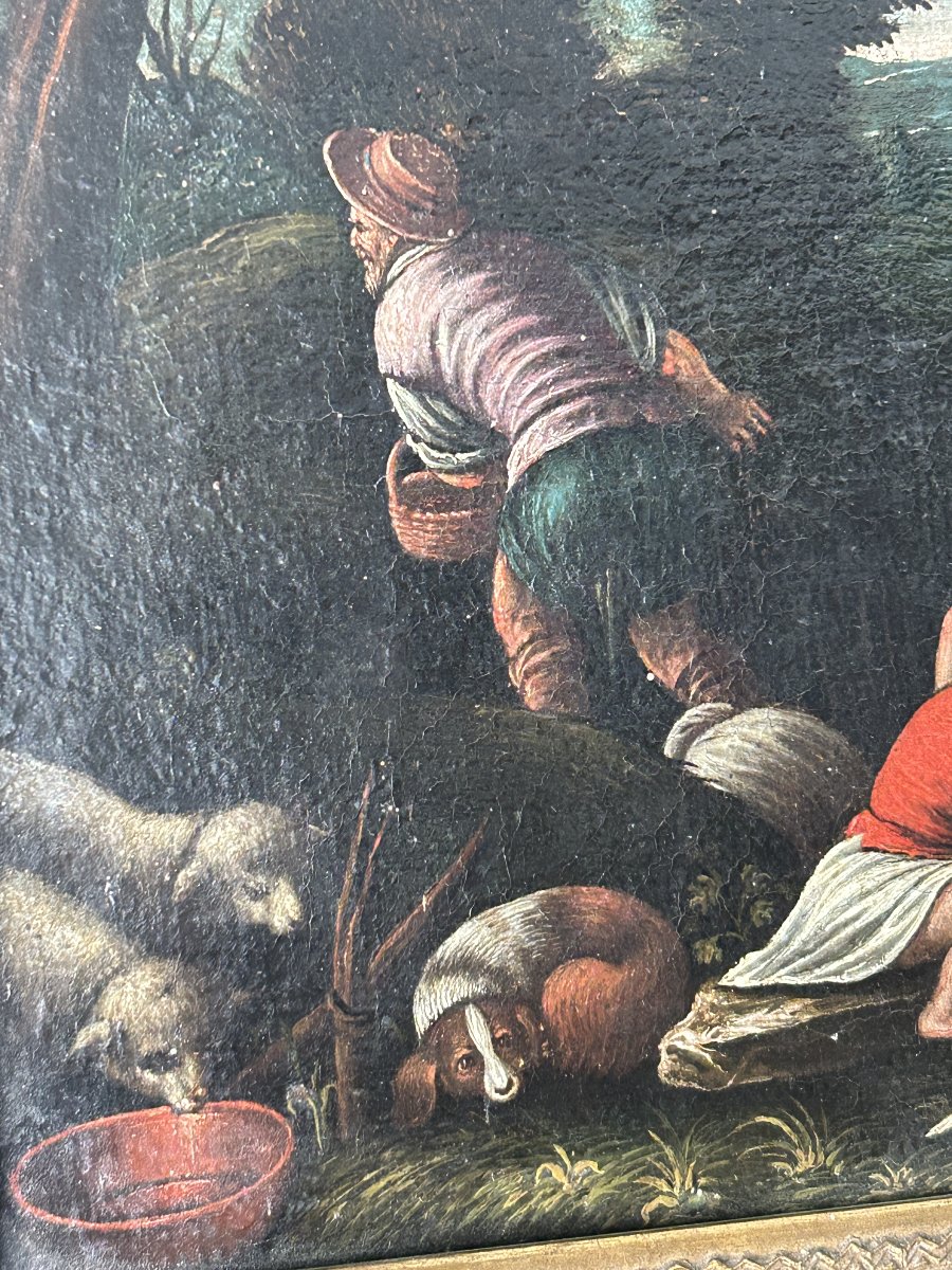 Coppia di dipinti della bottega dei Bassano eseguiti ai primi anni del XVII secolo-photo-4