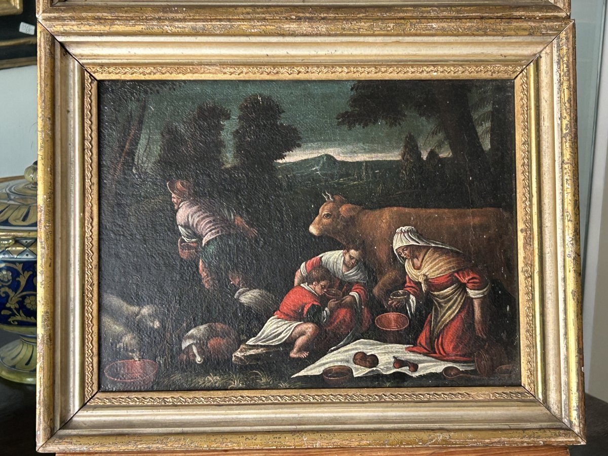 Coppia di dipinti della bottega dei Bassano eseguiti ai primi anni del XVII secolo-photo-5
