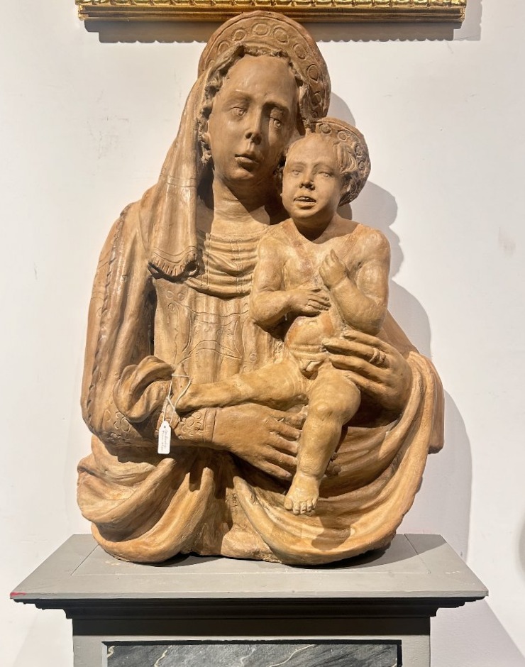 Madonna con bambino in terracotta di ambito lombardo del terzo quarto del XV secolo-photo-4