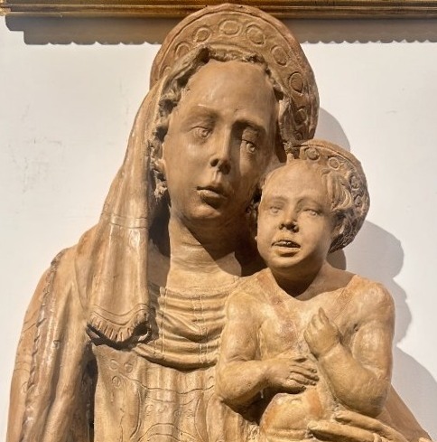 Madonna con bambino in terracotta di ambito lombardo del terzo quarto del XV secolo-photo-4