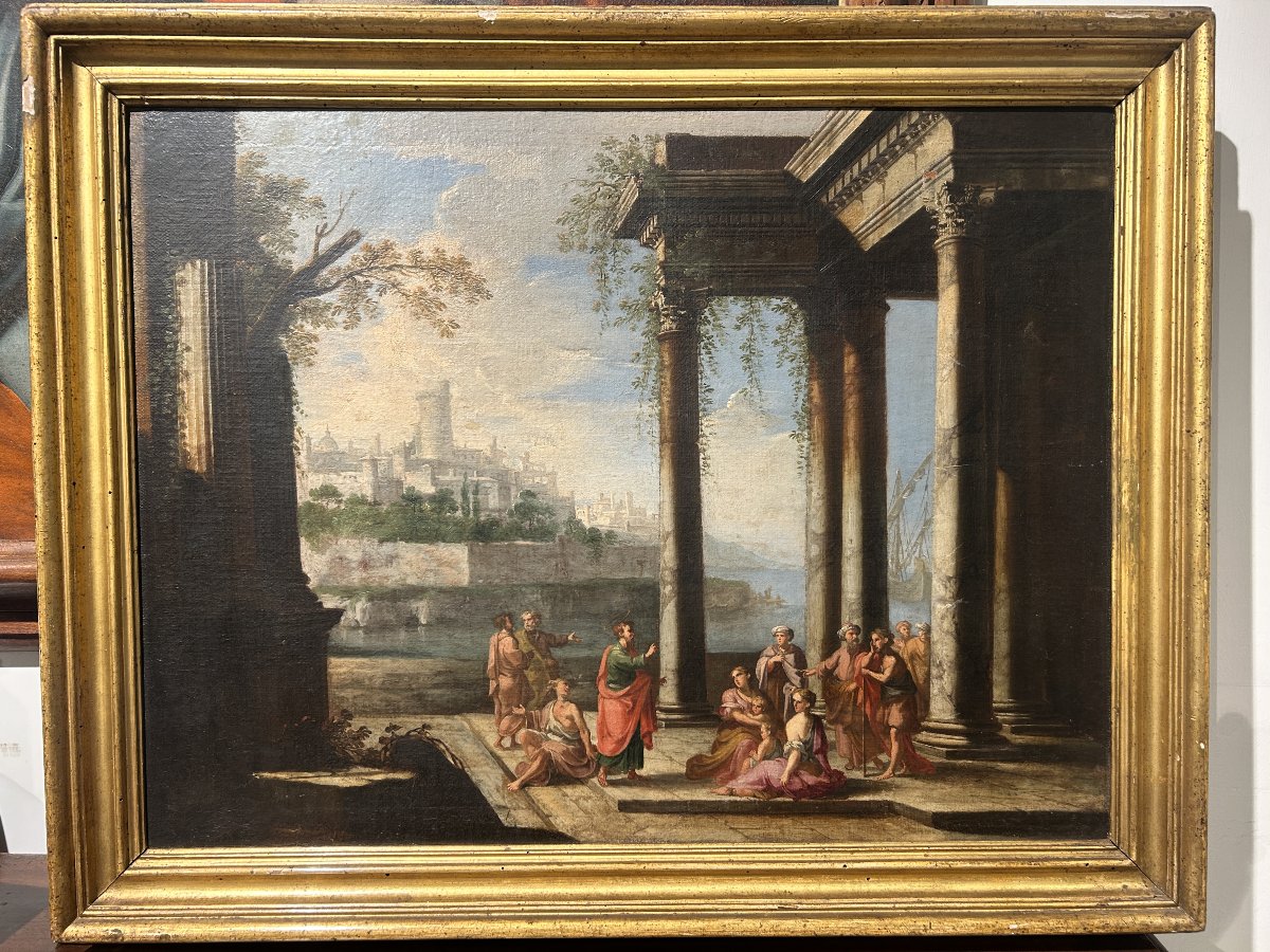 Capriccio con predica di San Giovanni Battista - Alberto Carlieri (Roma 1672-1720) -photo-3