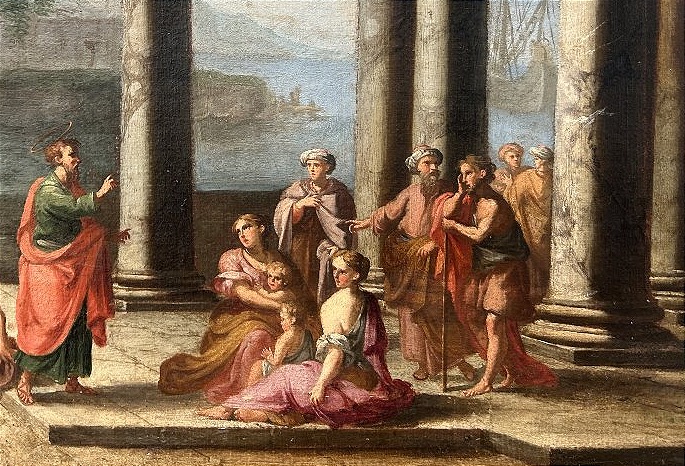 Capriccio con predica di San Giovanni Battista - Alberto Carlieri (Roma 1672-1720) -photo-1