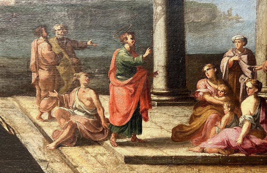 Capriccio con predica di San Giovanni Battista - Alberto Carlieri (Roma 1672-1720) -photo-2