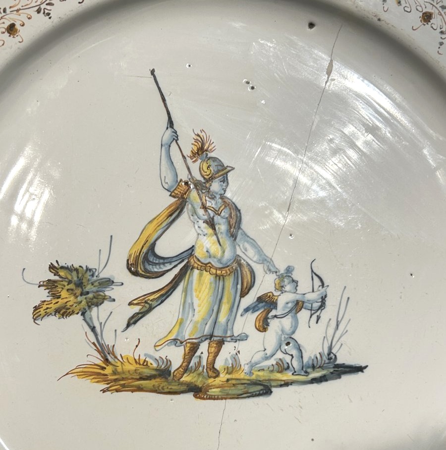 Grande piatto "bianco" di Faenza, Fine XVI secolo. 45cm di diametro-photo-3