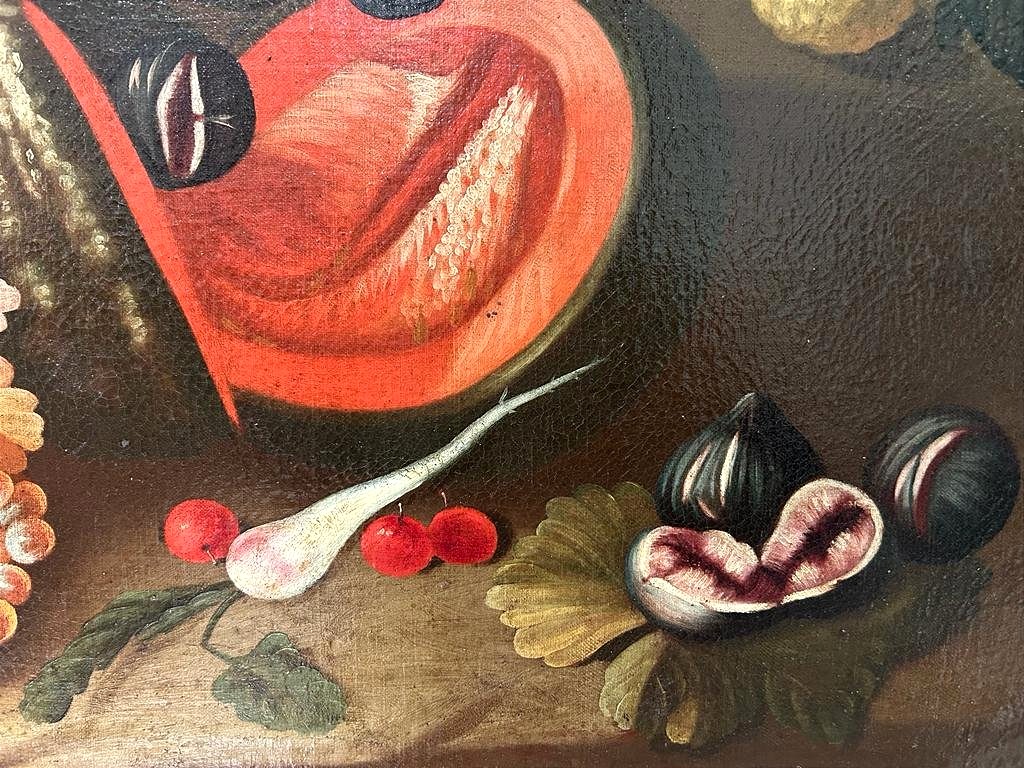 Natura morta di fiori e frutta, prima metà del '700.-photo-1