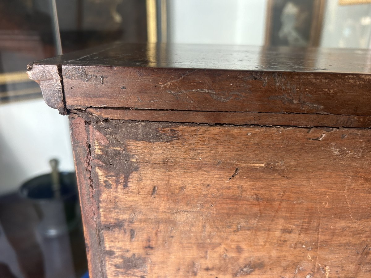 Piccolo e raro stipo monetiere ad intarsi certosini del XVI secolo-photo-5
