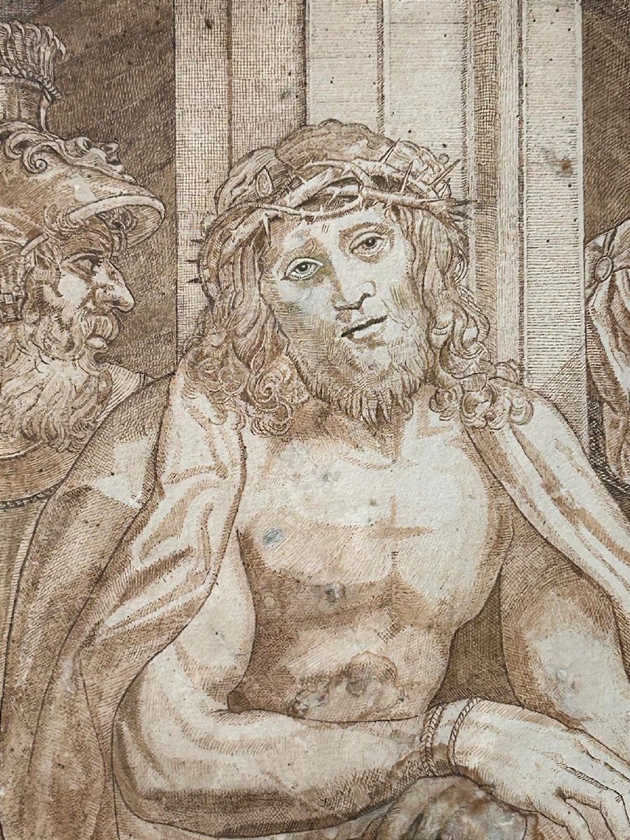 Hecce Homo, disegno del XVII s . (Inv. Correggio, Dis. Ag. Carracci) (375x270mm)-photo-2