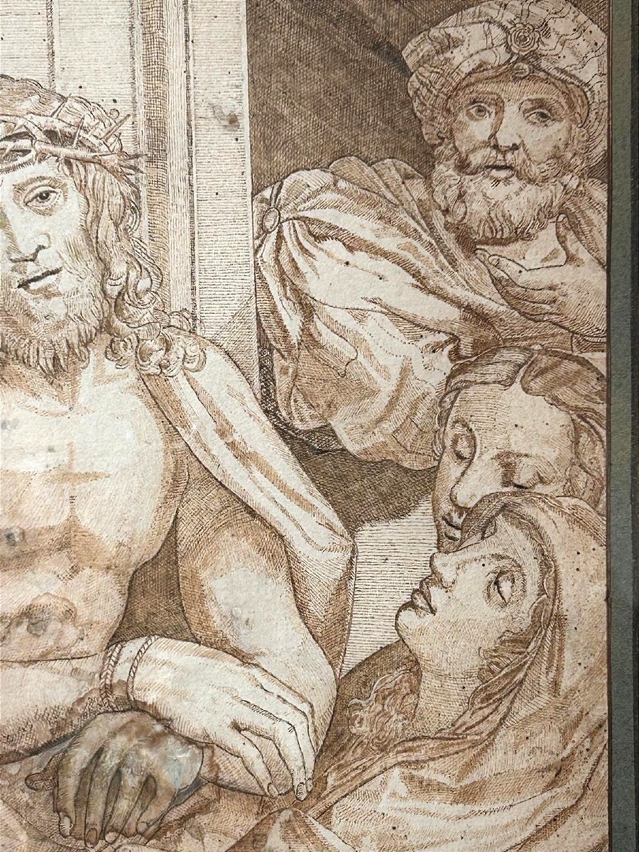 Hecce Homo, disegno del XVII s . (Inv. Correggio, Dis. Ag. Carracci) (375x270mm)-photo-1