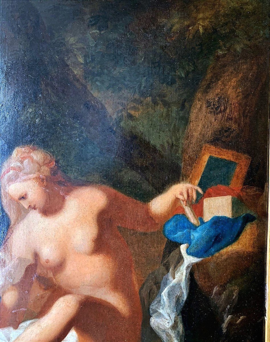 Toilette Di Venere, Olio Su Tavola.  inizio del XIXse-photo-1