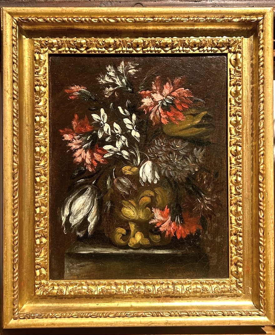Coppia di Nature Morte con Fiori - Roma, metà del XVII secolo - Cerchia di Mario Nuzzi-photo-1