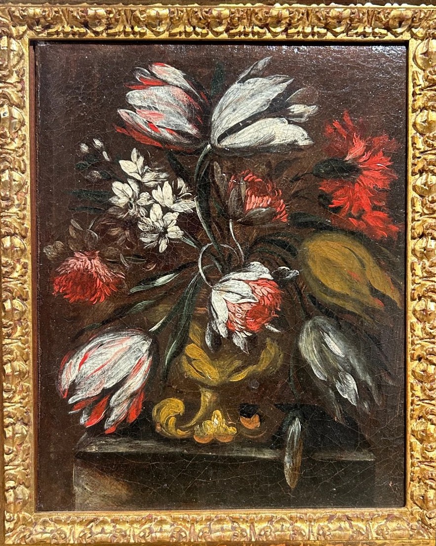 Coppia di Nature Morte con Fiori - Roma, metà del XVII secolo - Cerchia di Mario Nuzzi