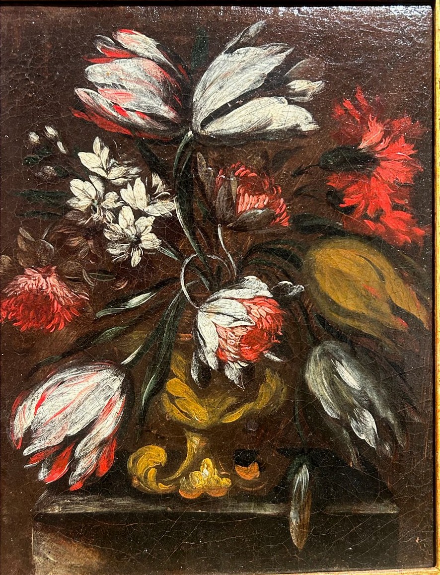 Coppia di Nature Morte con Fiori - Roma, metà del XVII secolo - Cerchia di Mario Nuzzi