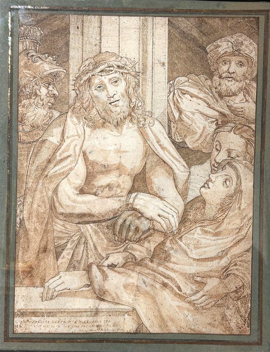 Hecce Homo, disegno del XVII s . (Inv. Correggio, Dis. Ag. Carracci) (375x270mm)-photo-2