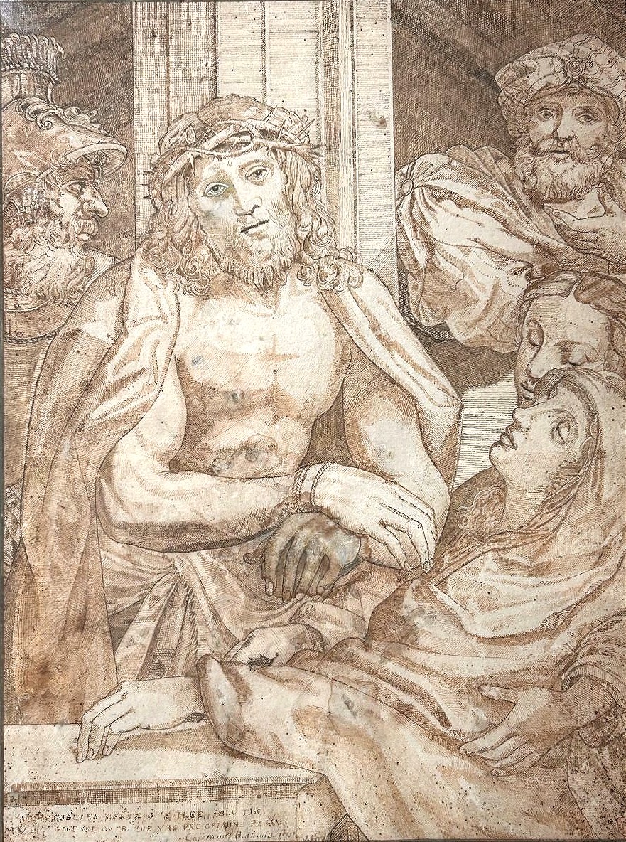 Hecce Homo, disegno del XVII s . (Inv. Correggio, Dis. Ag. Carracci) (375x270mm)-photo-4