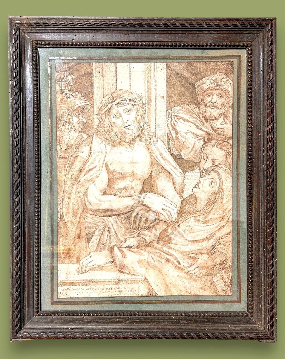 Hecce Homo, disegno del XVII s . (Inv. Correggio, Dis. Ag. Carracci) (375x270mm)