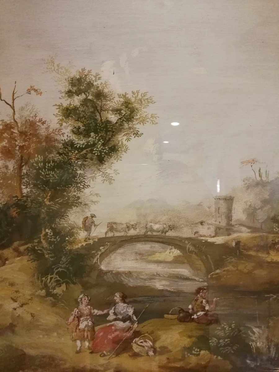 Landscape with a rural scene from the early 19th century-photo-2