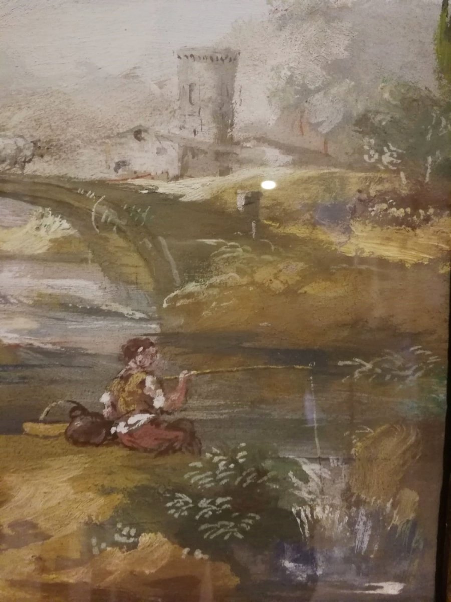 Landscape with a rural scene from the early 19th century-photo-2
