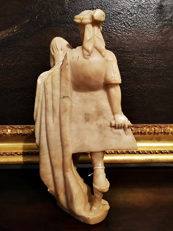 Sculpture Italienne En Marbre Blanc d'Un Empereur Romain, époque Du Grand Tour, Premier XIX -photo-1