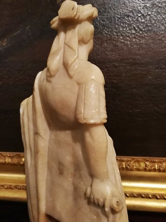  Sculpture Italienne En Marbre Blanc d'Un Empereur Romain, époque Du Grand Tour, Premier XIX -photo-2