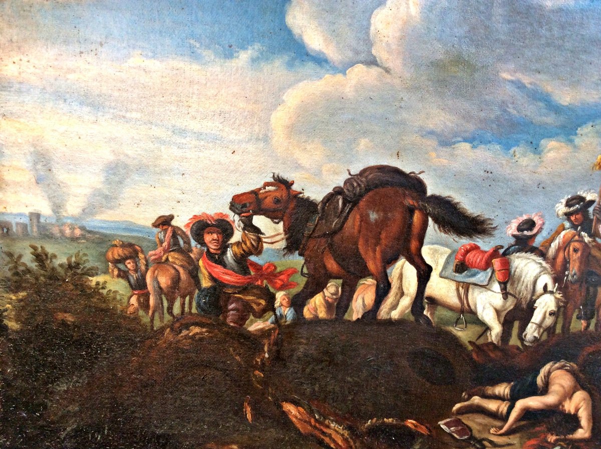   "Après la bataille", cercle de Christian Reder (Leipzig 1656 - Rome 1729)-photo-2