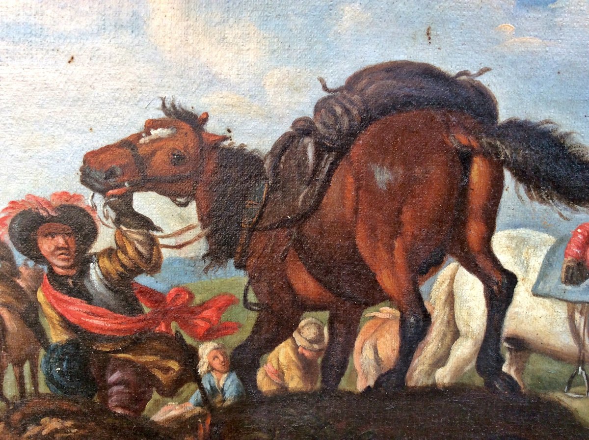   "Après la bataille", cercle de Christian Reder (Leipzig 1656 - Rome 1729)-photo-3