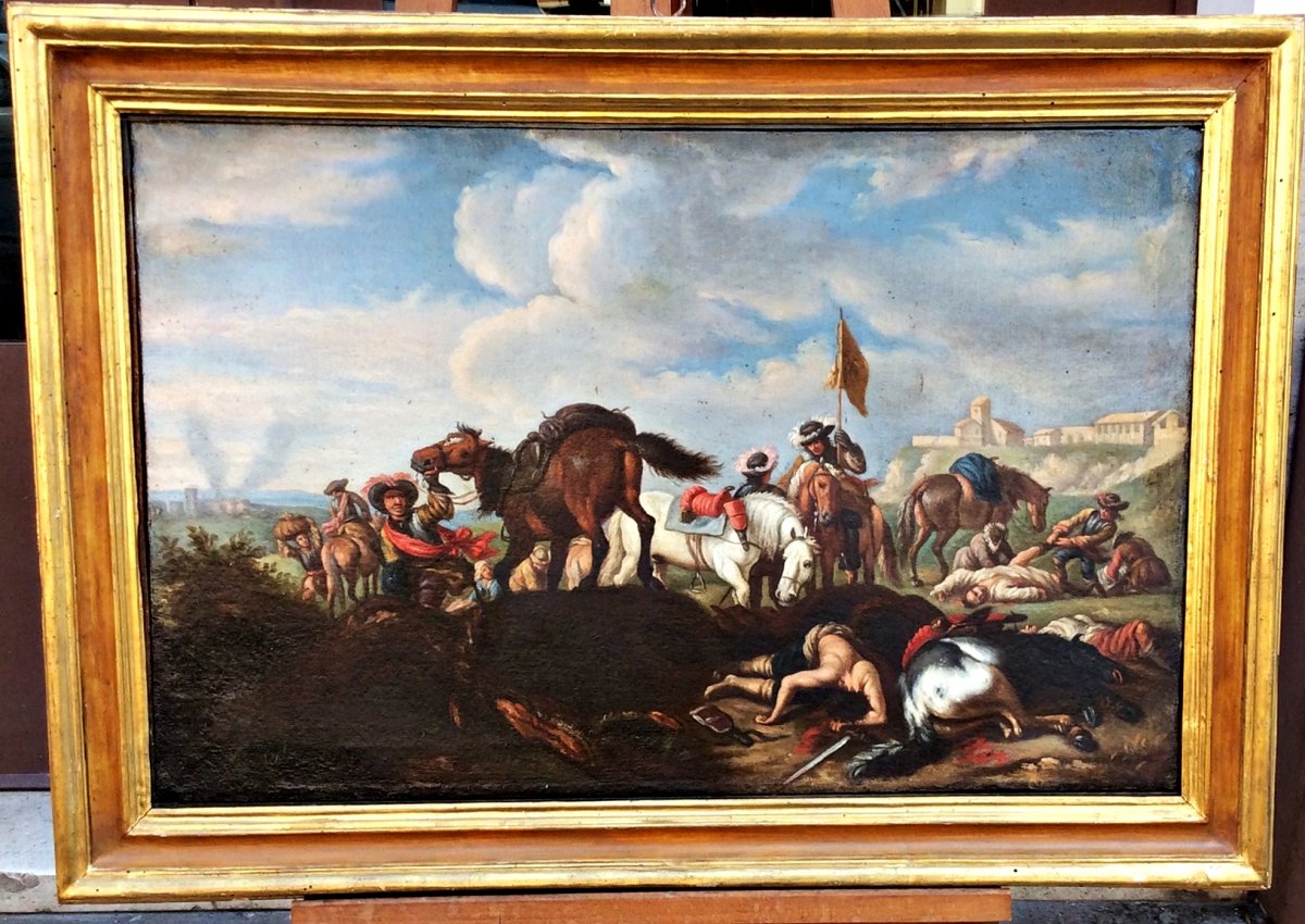   "Après la bataille", cercle de Christian Reder (Leipzig 1656 - Rome 1729)