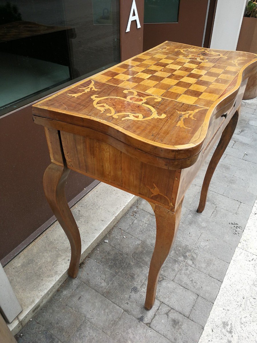 Table à Jeux Louis XV Marquetée De Divers Bois Précieux-photo-2