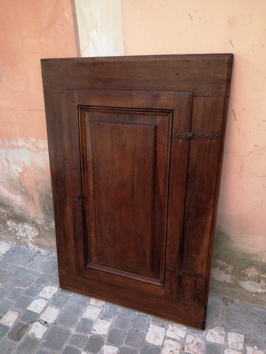 Armoire Murale En Noyer à 1 Porte, Début XVIIIe Siècle, Italie Centrale-photo-2