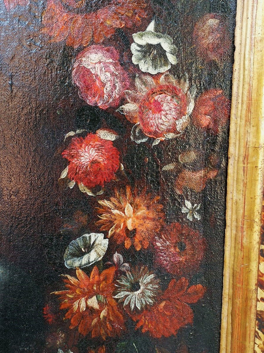  Salvador Mundi Dans Une Guirlande De Fleurs à La Manière De Daniel Seghers (anvers 1590 -1661)-photo-1