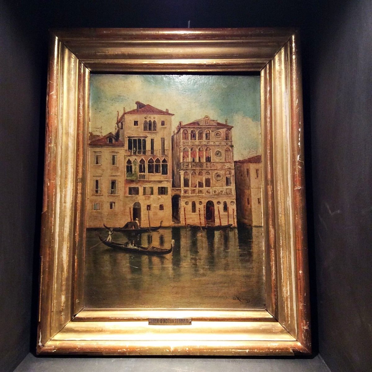 Vue Avec Gondoliers Sur Le Grand Canal De Venise Et Le Palazzo Ca 'dario-photo-1