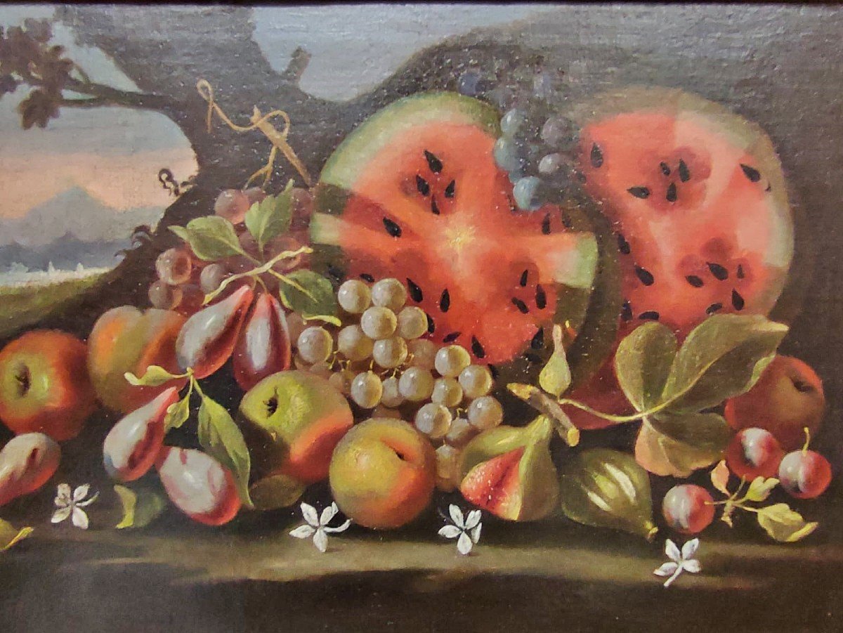 Natures Mortes Aux Fruits, Atelier Romains De La Première Moitié Du 18ème Siècle-photo-4