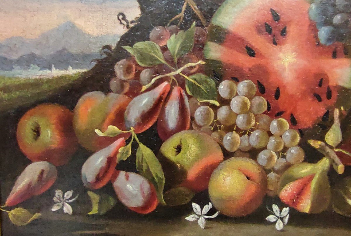 Natures Mortes Aux Fruits, Atelier Romains De La Première Moitié Du 18ème Siècle-photo-4