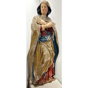 Sant'Anna in legno dorato e policromo dei primi del '500, Siena.