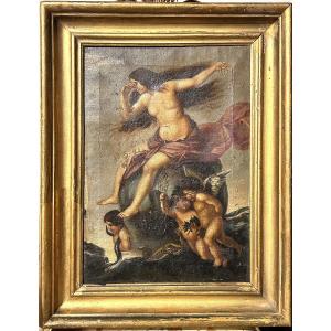 Allegoria della fortuna da Salvator Rosa, olio su tela fine XVII, primi XVIII secolo.