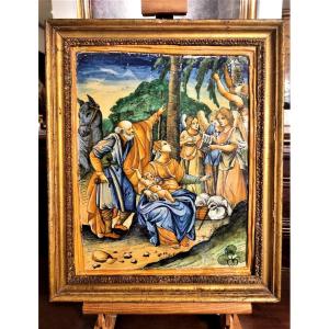 Importante placca di Urbino, bottega Patanazzi fine XVI secolo. (38cm x 50cm)