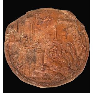 Athena introduce la pittura alle arti liberali, modello in terracotta dei primi del XVIIs.