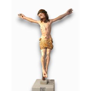 "Cristo patiens" in legno con policromia originale, Italia centrale primi del XVIs. 
