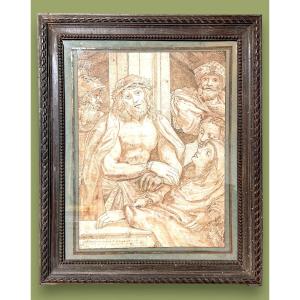 Hecce Homo, disegno del XVII s . (Inv. Correggio, Dis. Ag. Carracci) (375x270mm)