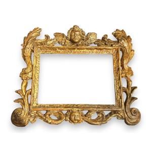 Antica cornice italiana intagliata del XVIII secolo.
