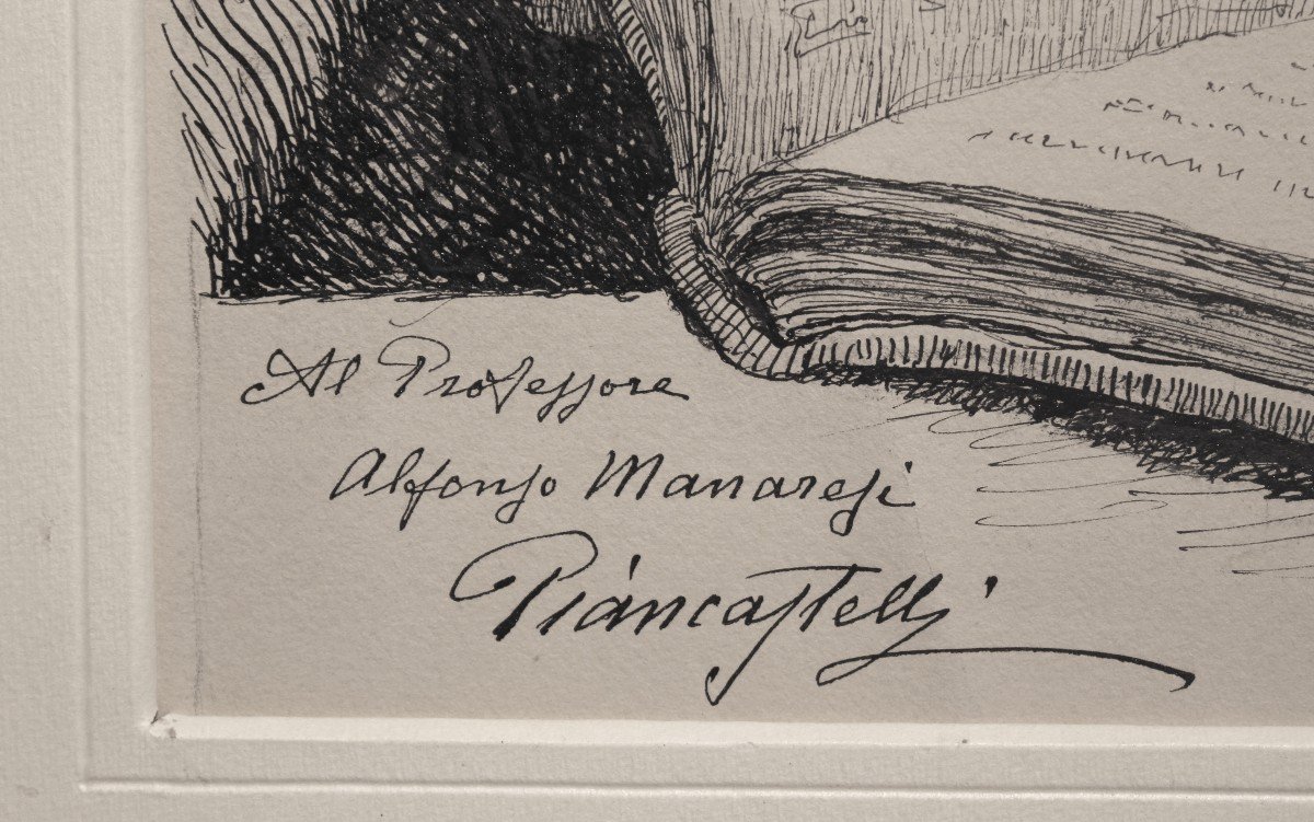 Giovanni Piancastelli  – Bologna - Ritratto - Disegno - Firmato-photo-3