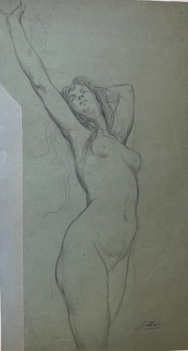 Georges Clairin Nudo Sarah Bernhardt Disegno, Firmato-photo-2