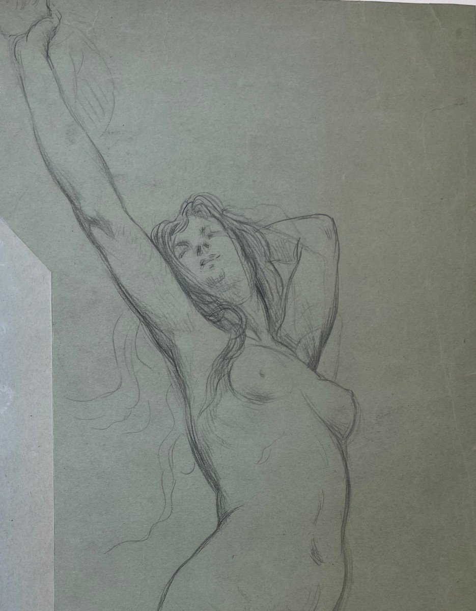 Georges Clairin Nudo Sarah Bernhardt Disegno, Firmato