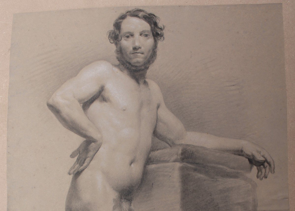 Sante Nucci - Disegno - Accademia di nudo maschile - Firmato-photo-3