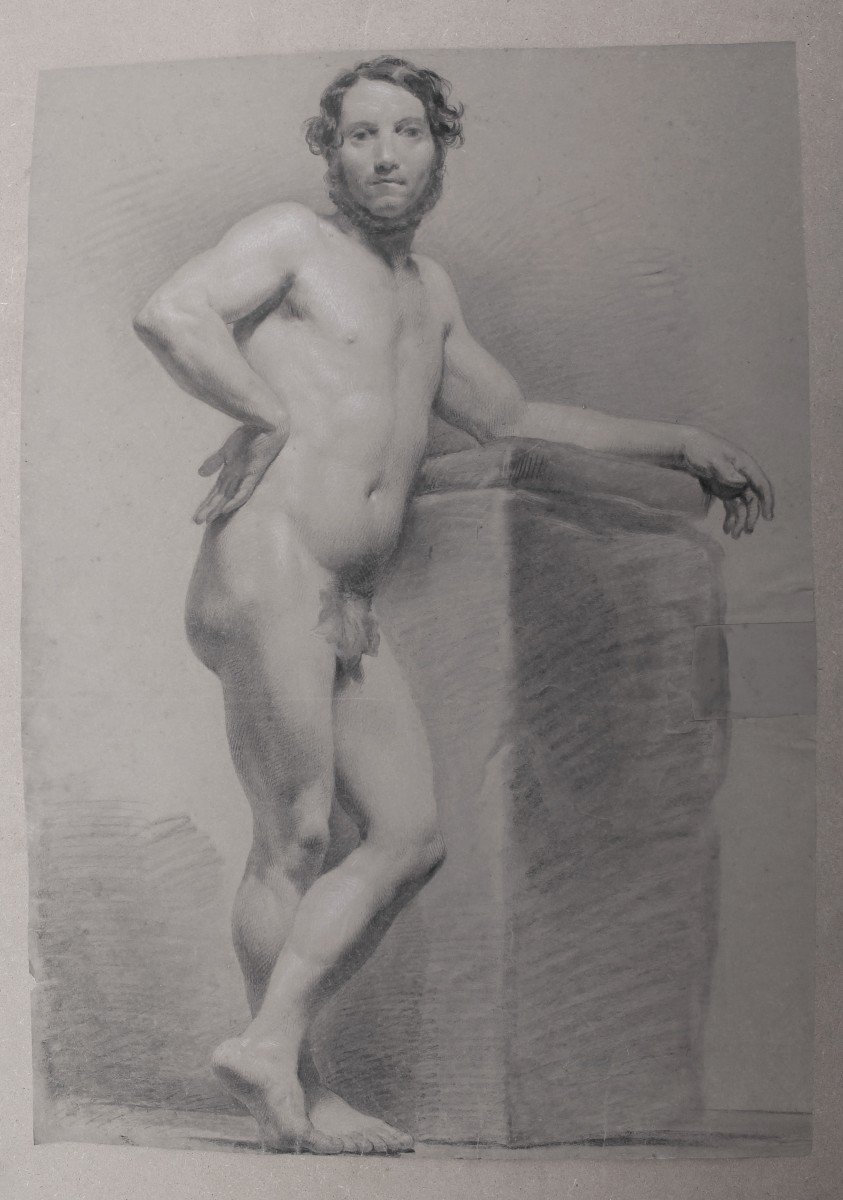 Sante Nucci - Disegno - Accademia di nudo maschile - Firmato