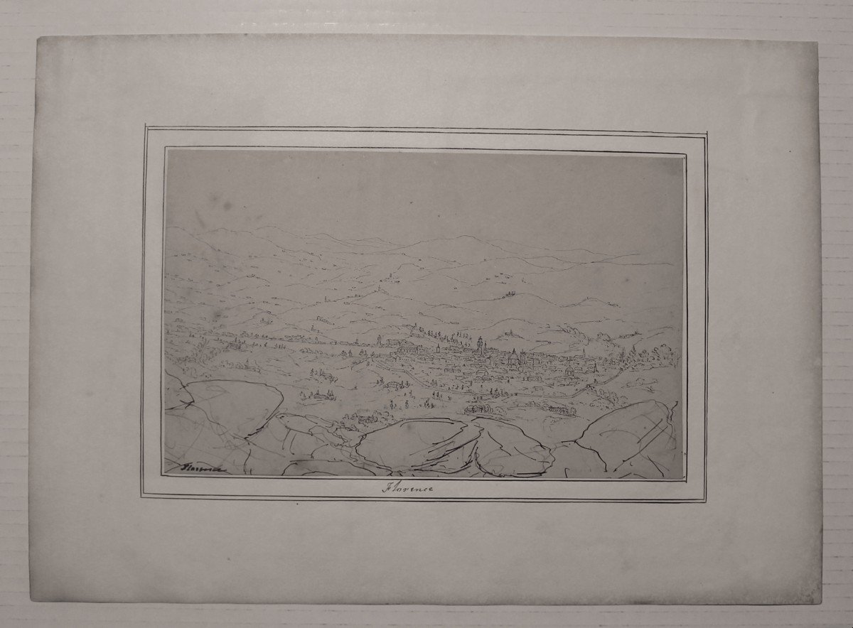 Due Vedute di Firenze -  Disegni - XIX secolo-photo-4